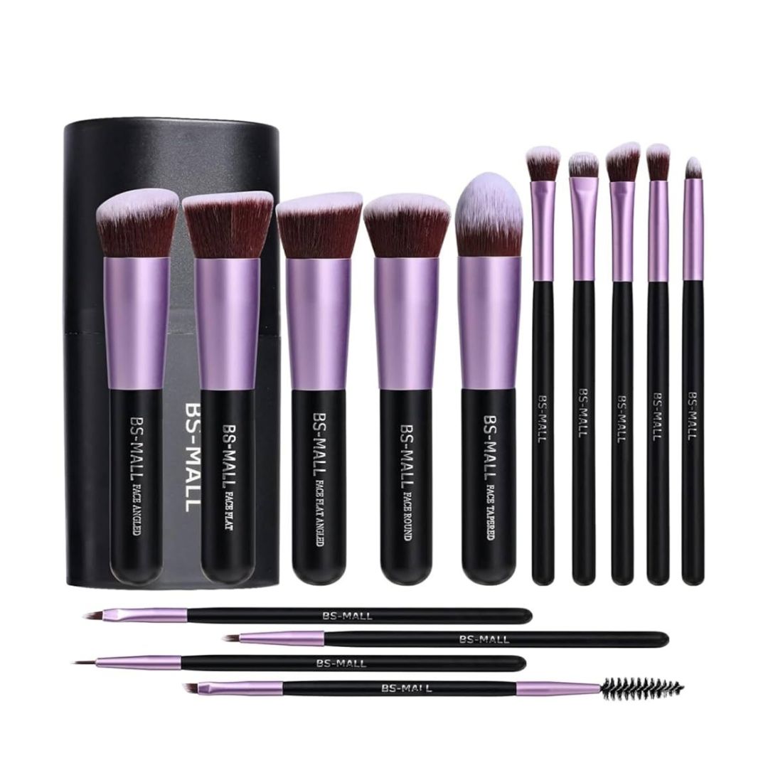 Bs Mall Makeup Brushes Premium 14 pcs - moradas