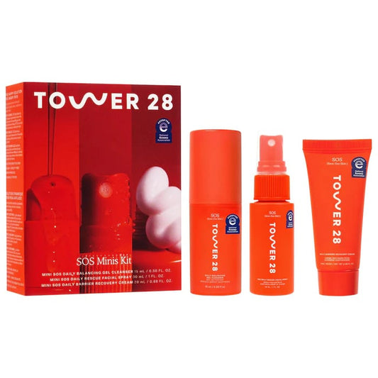 Tower 28 Beauty 
Mini SOS Skincare Bestsellers Set