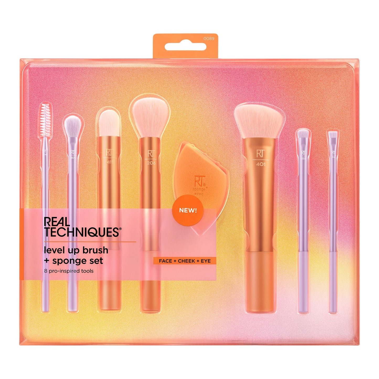 Real Techniques Level Up Makeup Brush + Blending Sponge Set