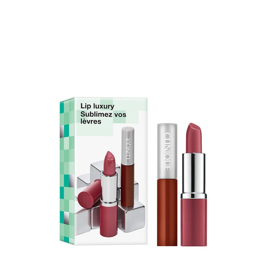 Clinique Lip Luxury Lipstick + Lip Gloss Makeup Gift Set